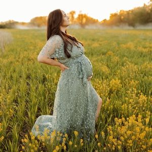 Baltic Born Green Floral Maxi Dress